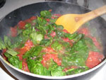 Spinach, Tomatoes and Garlic